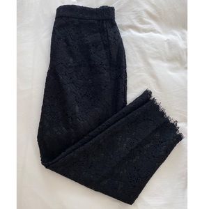 NWOT j crew black lace pants size 8
